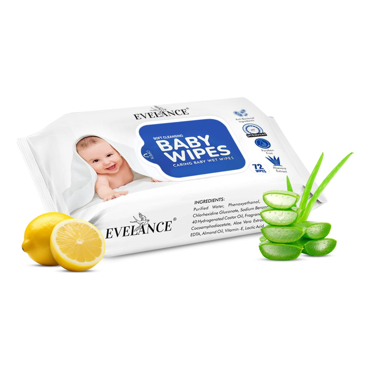 Evelance Soft Cleansing Baby Wet Wipes With Out Lid