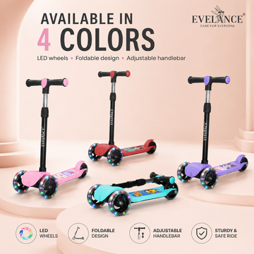 EVELANCE Lil Roamer Kids Scooter – Foldable LED Wheel Scooter