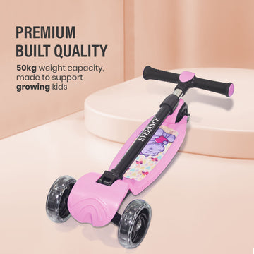 EVELANCE Lil Roamer Scooter Foldable Kick Skating Cycle| Skate Scooter for Kids(Max User Weight: 50Kg) Kids Scooter Pink