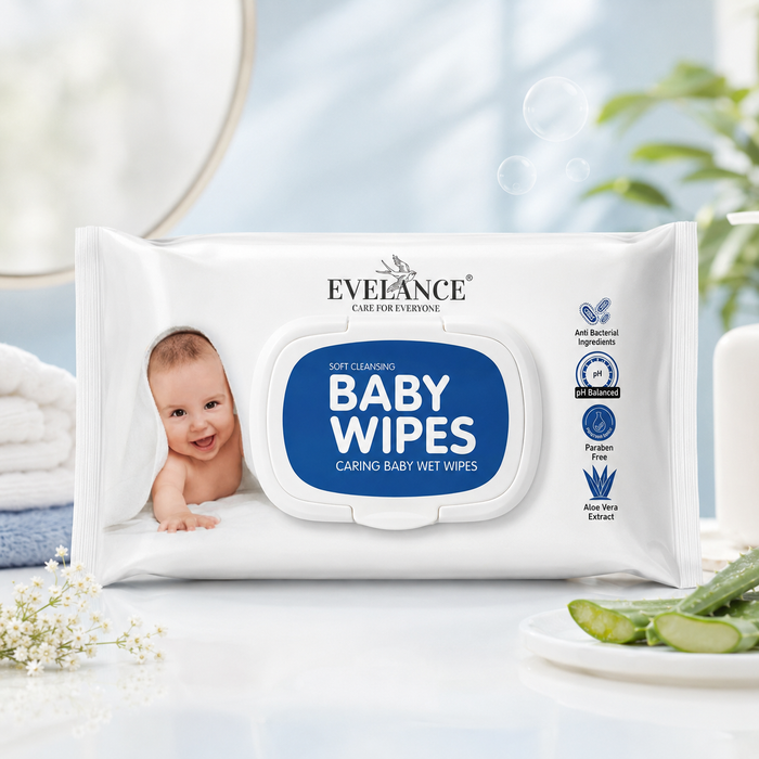 Evelance Baby Wet Wipes – Soft Cleansing Wipes for Baby Skin