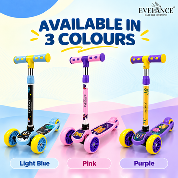 EVELANCE Lil Rover Foldable Kick Scooter for Kids Without LED Wheels (Max User Weight: 50 kg)