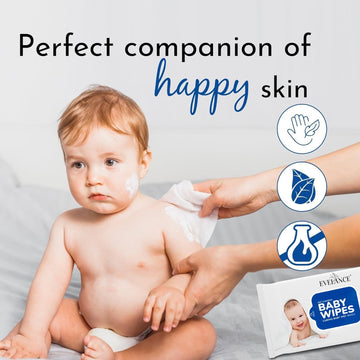 EVELANCE Baby Wet Wipes – Soft Cleansing Wipes for Baby Skin