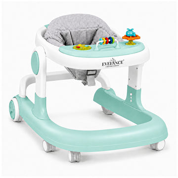 Evelance Lil Roamer™ 3-in-1 Baby Walker with Musical Activity Tray, Feeding Table & Height Adjustment