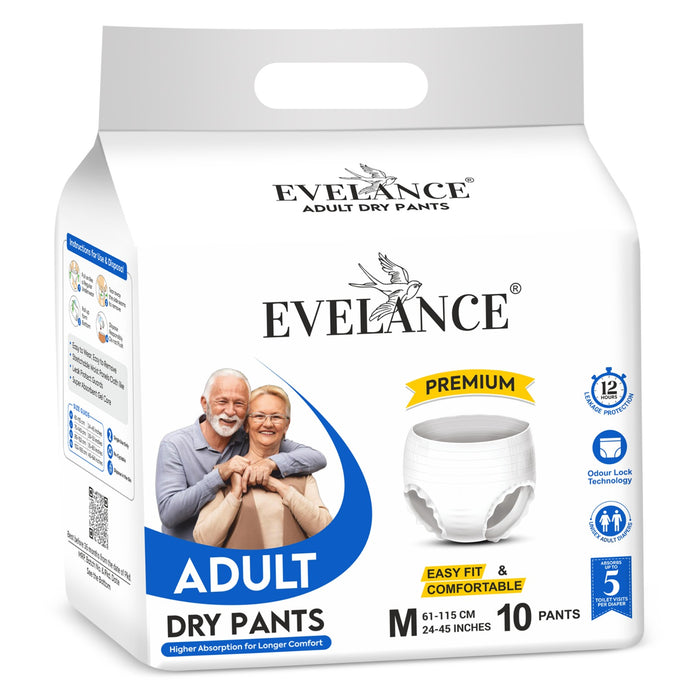 Evelance Adult Dry Pants – 12Hr Absorption & Odor Lock Protection