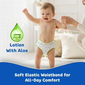 EVELANCE Baby Diaper Pants with Double Layer Leakage Protection - 4 to 8 Kg (36 Count, Small, Pack of 1) Baby Diapers
